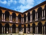 Il cortile dell'Accademia di Brera